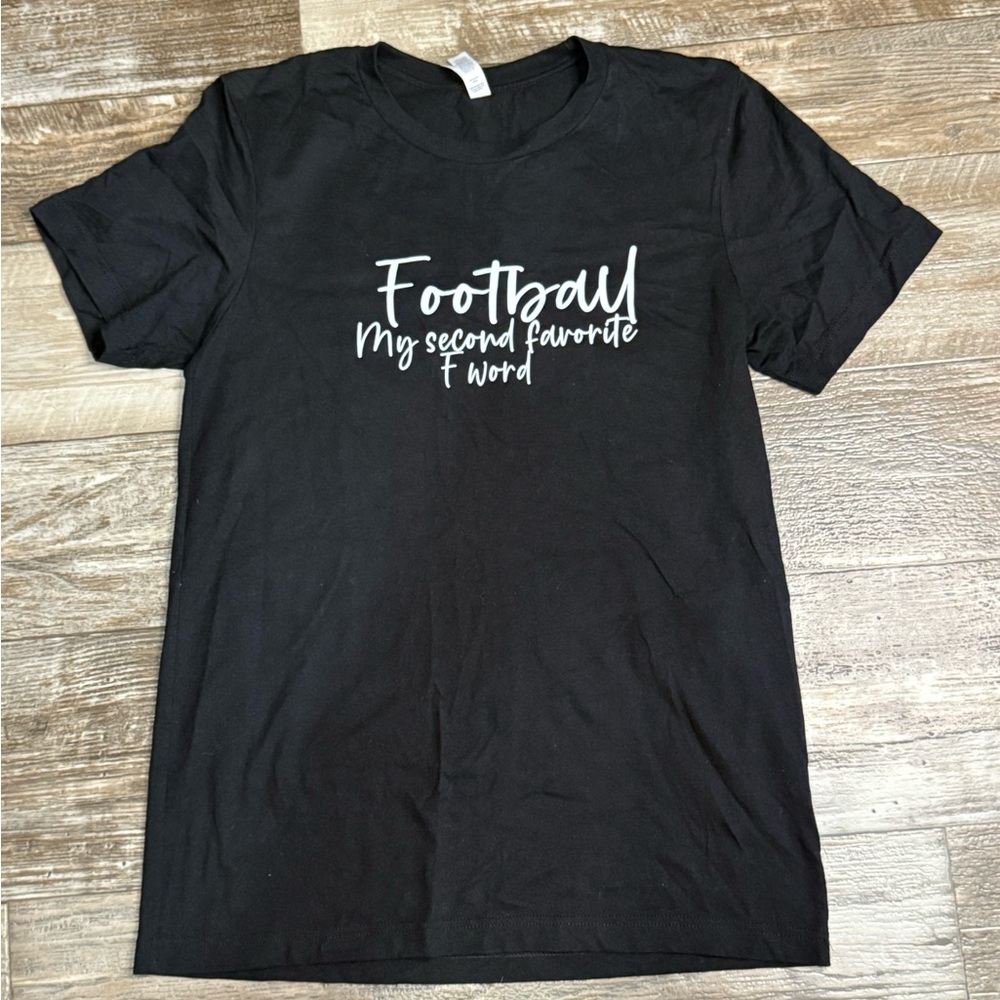 Funny Football  Saying Black Graphic T-Shirt